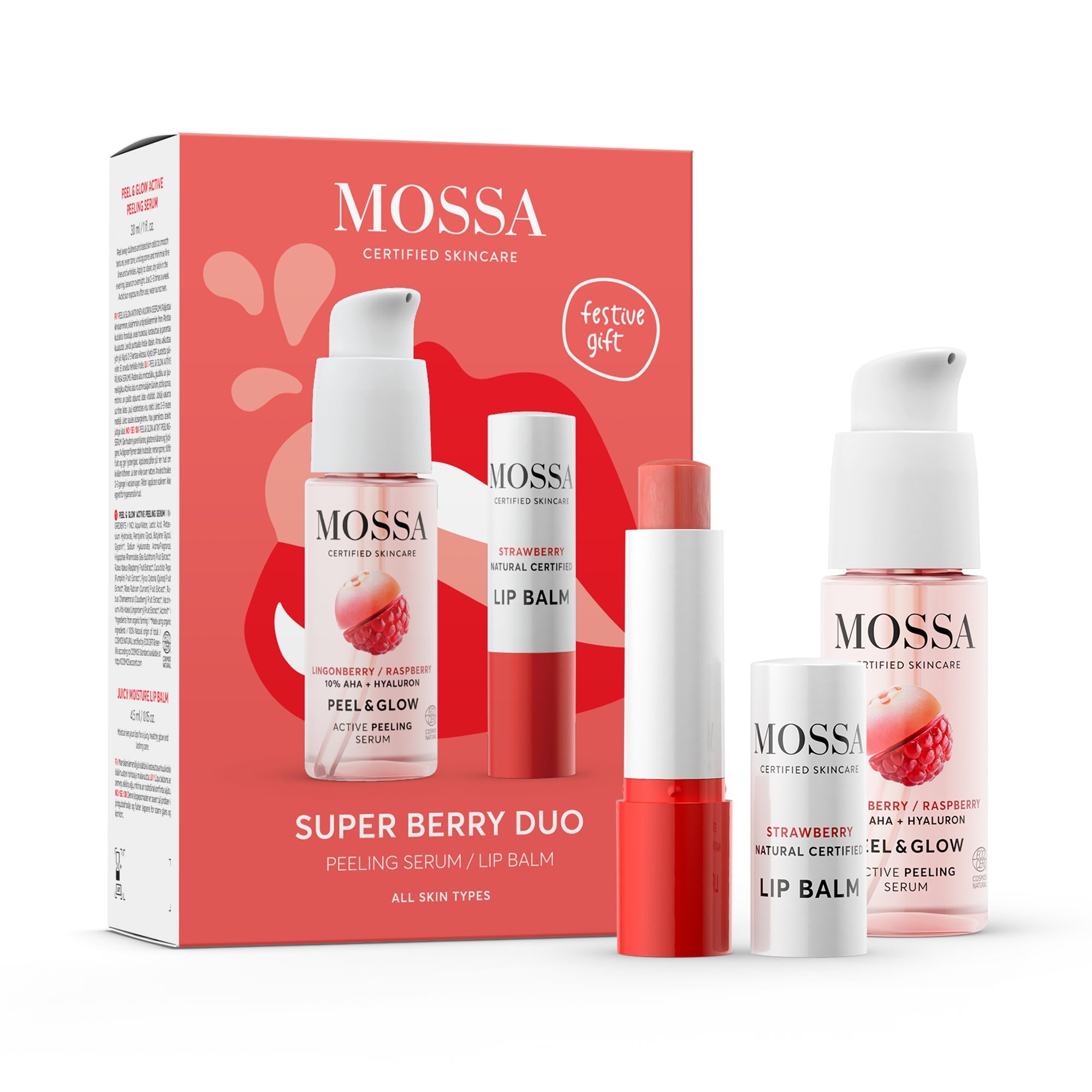 ✨Coffret Soin Visage MOSSA – Sérum Peeling & Baume à Lèvres
