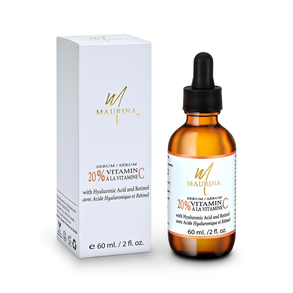 Sérum Visage Vitamine C 20% – Acide Hyaluronique & Rétinol❄️✨