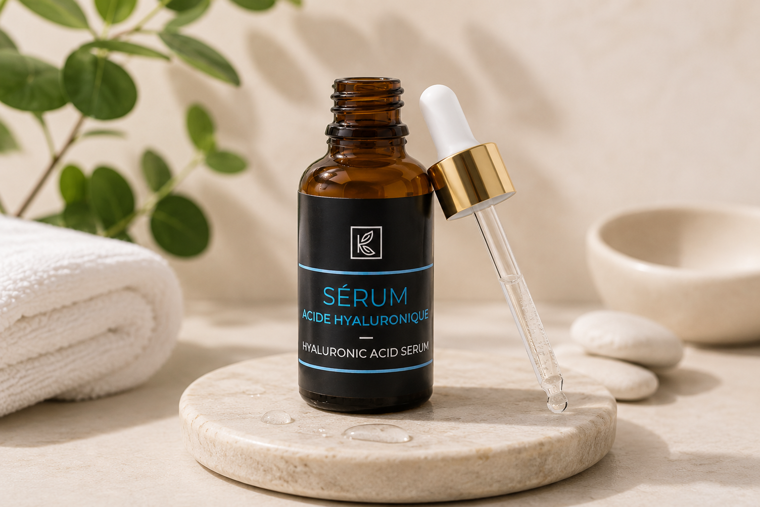 ✨ Sérum Hydratant à l’Acide Hyaluronique & Aloe Vera Bio – 30 ml
