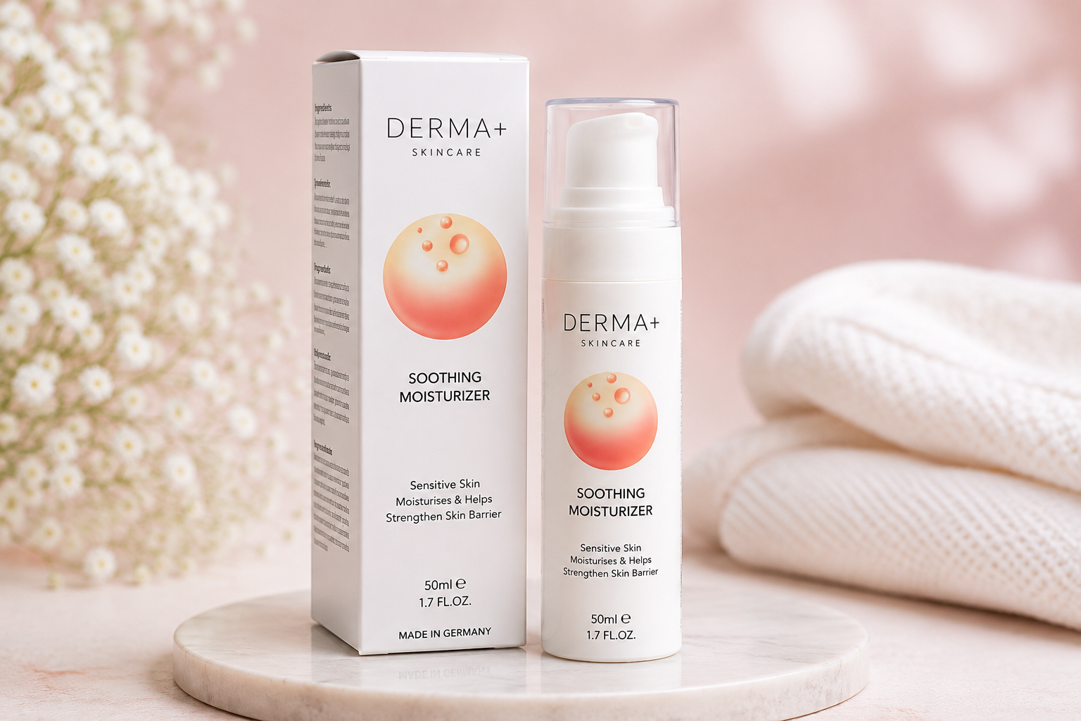✨Crème Hydratante Apaisante DERMA+ – Peaux Sensibles